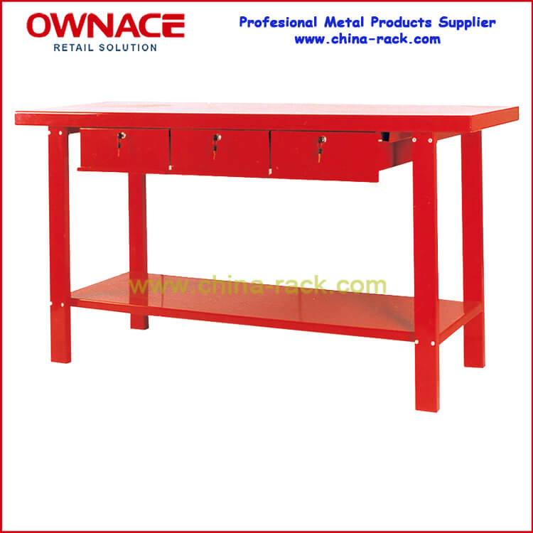 Steel Workbench With Three Drawers