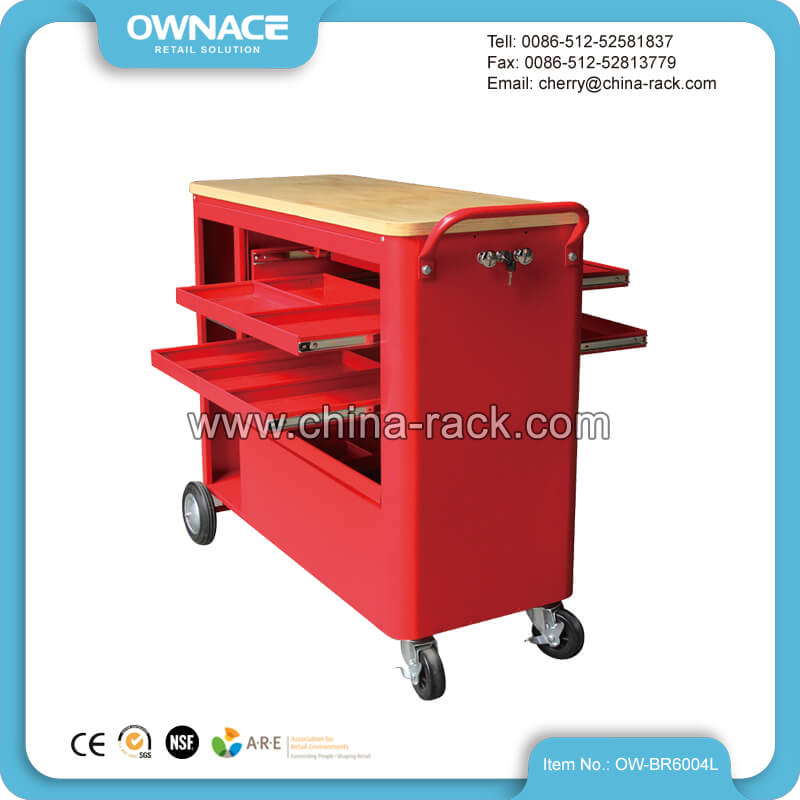 OW-BR6004L Wood Top Storage Roller Tool Cabinet&Trolley