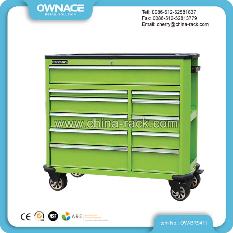 OW-BR9411 Multi-layer Drawers Storage Tool Trolley Roller Cabinet