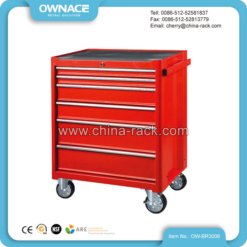 OW-BR3006 Stable Steel Garage Rolling Tool Cabinet with Side Handle