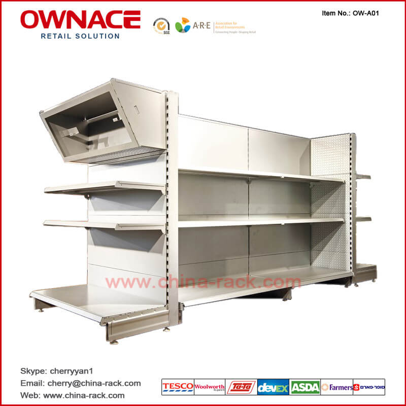OW-A01 European Shelf System Supermarket&Store Display Equipment/Metal Gondola Storage Shelf&Rack System