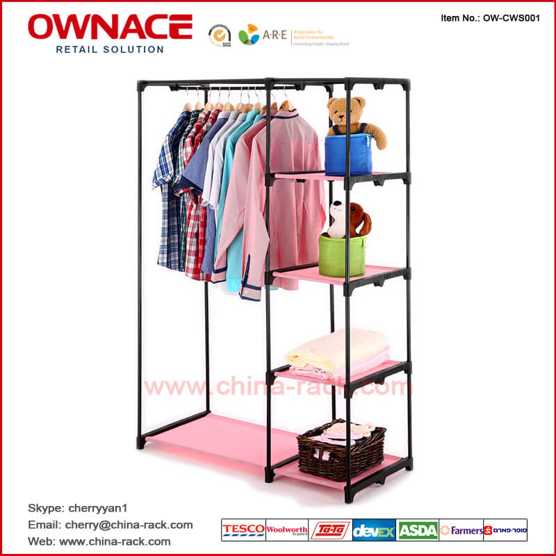 OW-CWS001 Non-woven Closet Wire Shelf, Modern Home Bedroom Furniture Cabinet