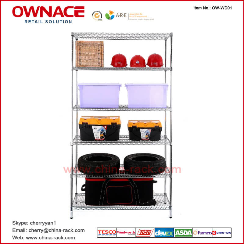 OW-WD01 Six 6 Layers Chrome Display Wire shelve
