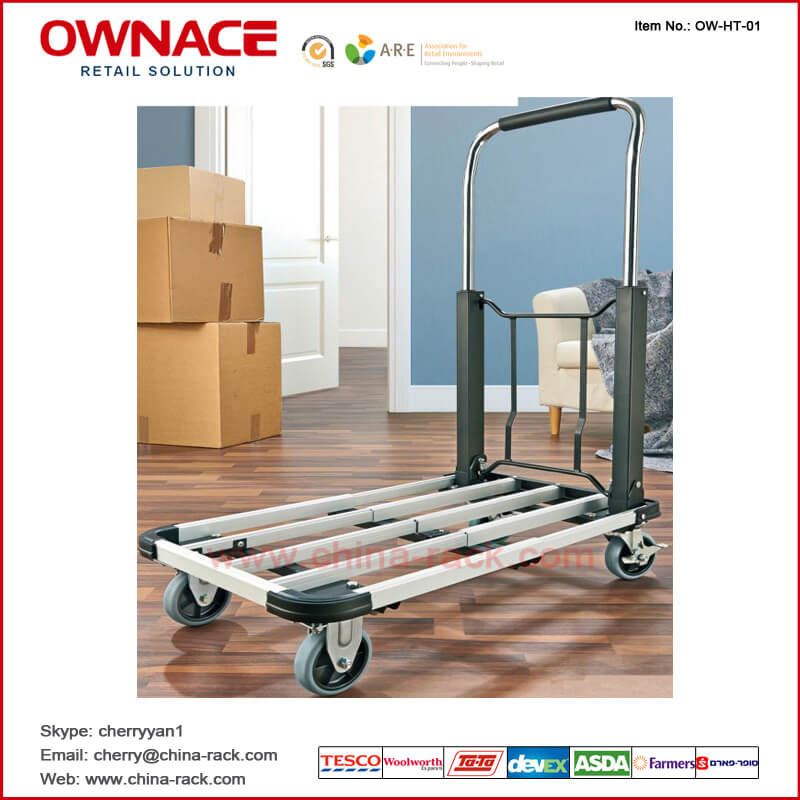 All New Design Aluminium Foldable Airport Luggage Trolley For Passengers