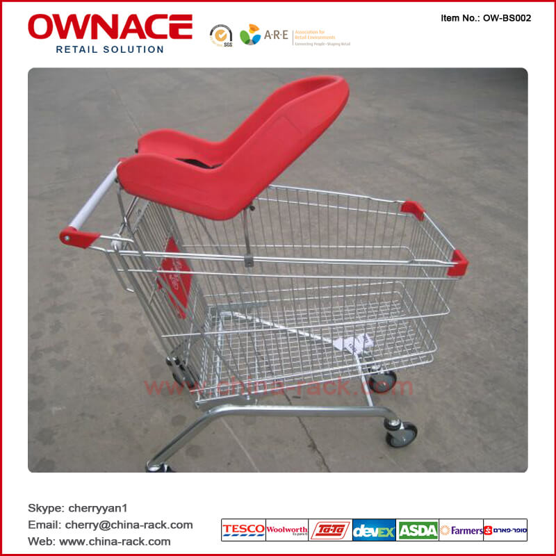 OW-BS002 Plastic Baby Seat for Shopping Trolley/Supermarket Shopping Cart Accessories