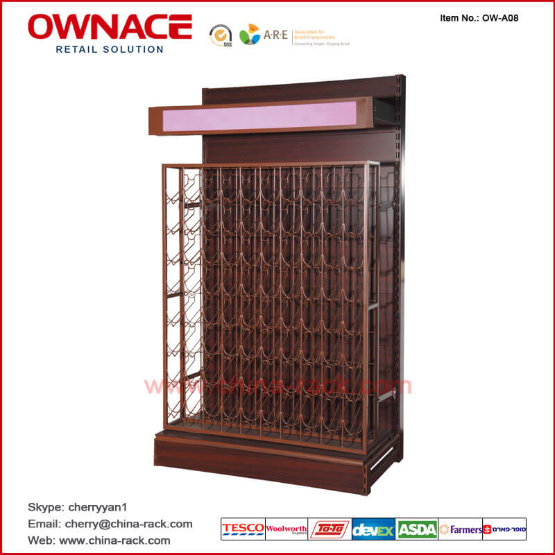 OW-A08 Shelf for Wine Supermarket&Store Display Equipment/Metal Gondola Storage Shelf&Rack System