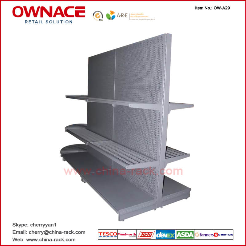 OW-A29 OW-A29 New Style of Supermarket Equipmenet, Semicircle Net Wire Shelf for Tego Gondola Supermarket Shelf