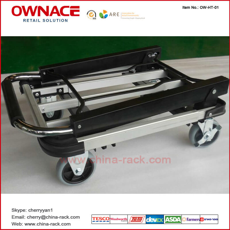 All New Design Aluminium Foldable Airport Luggage Trolley For Passengers