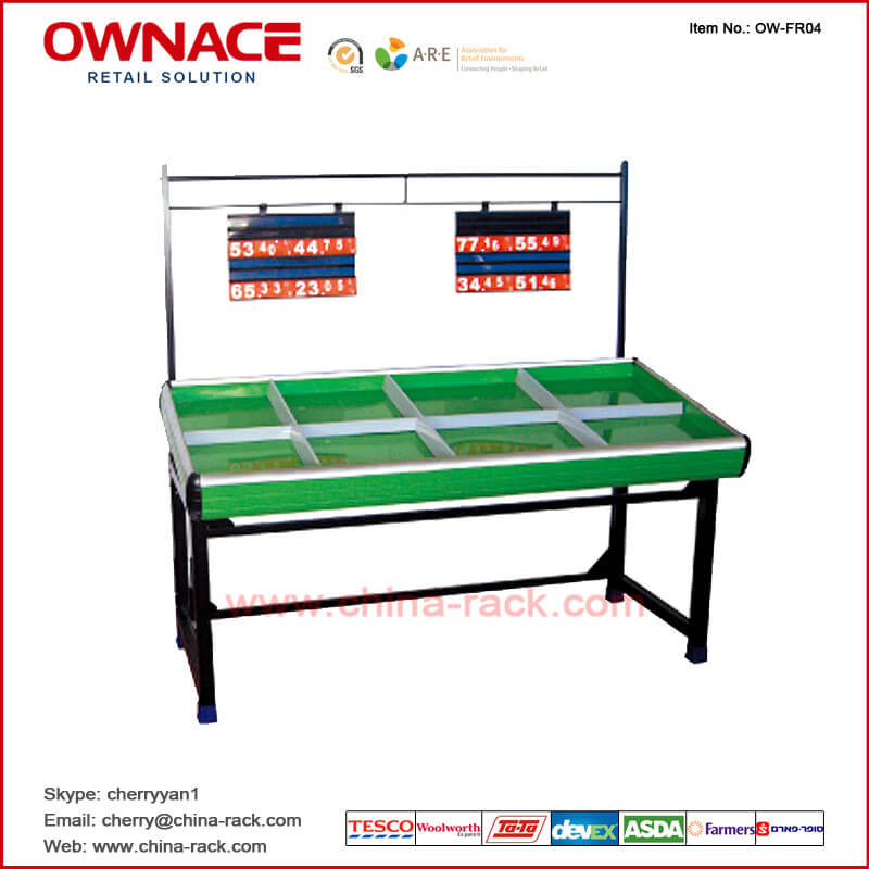 OW-FR04 Single Layer Metal Board Fruit Rack