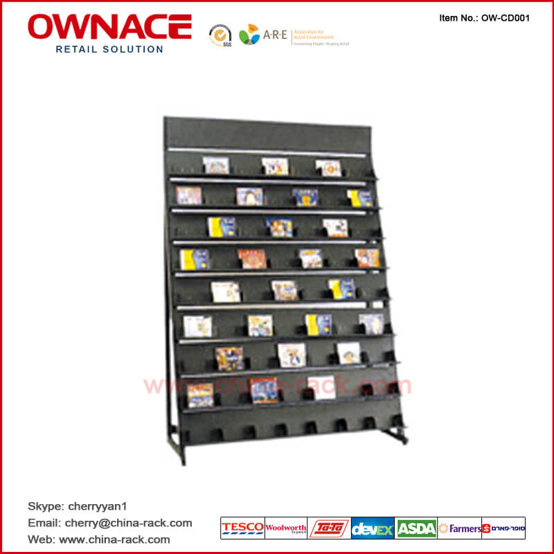 OW-CD001 CD Shelf, CD Display Rack, DVD Display Rack, DVD Organizer, Shelf to hold DVE&CD, CD Metal Racks, CD Display Stand
