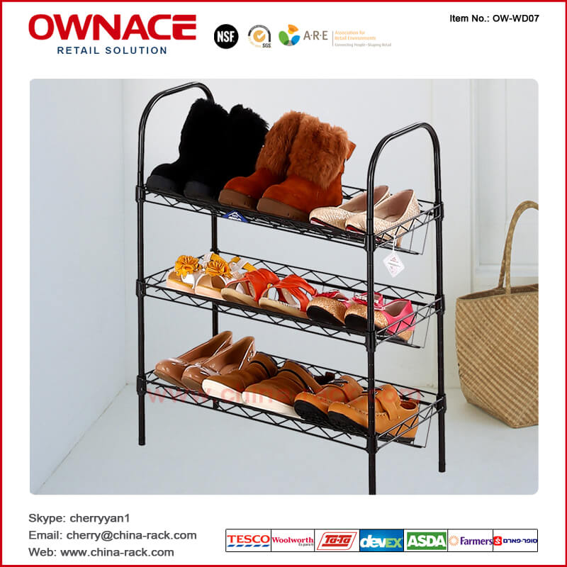 OW-WD07 Shoe Cabinets Racks, Living Room Furniture Organizer, Shoe Storage, Iron Wire Shoes Rack