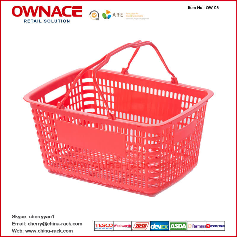 OW-08 Hot-selling Durable double Handle Shopping Basket
