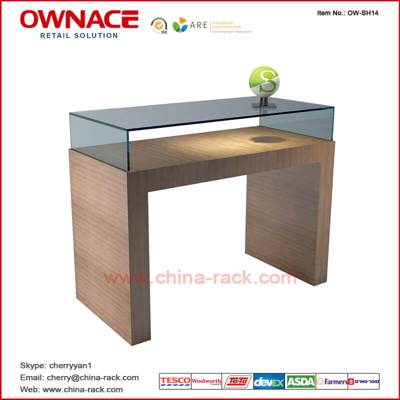 OW-SH14 Multifunction Wooden Art Furniture Display Book Shelf