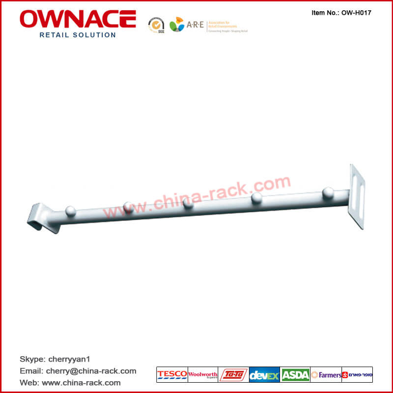 OW-H017 Slanting Pipe Hook have 5 balls with Price Plate