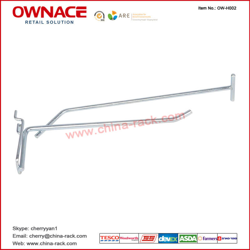 OW-H002 Step Hook for Perforated Back Panel