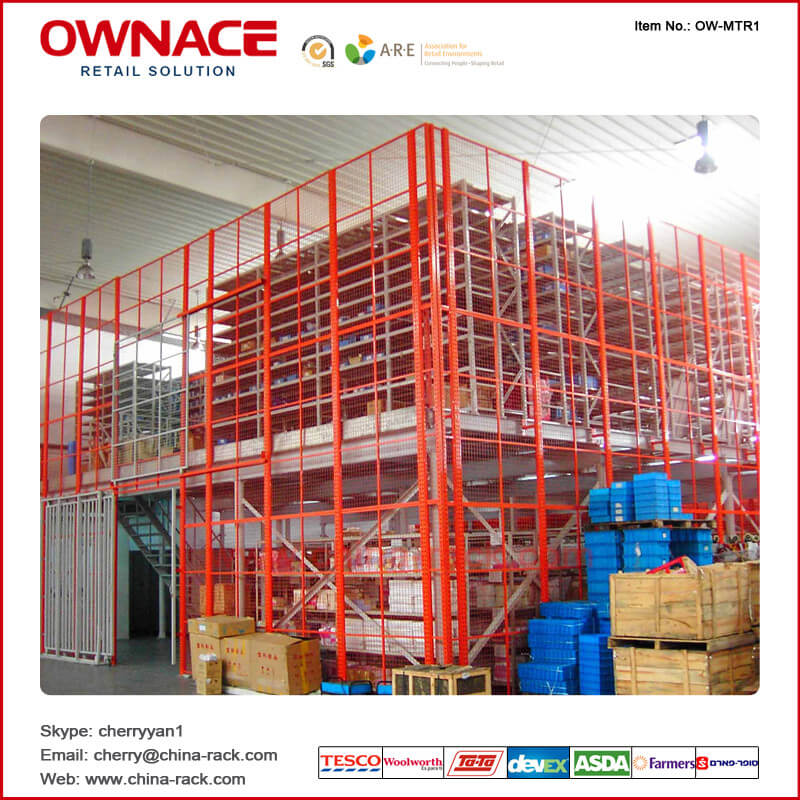OW-MTR1 multi-tier &free standing Mezzanine racking system